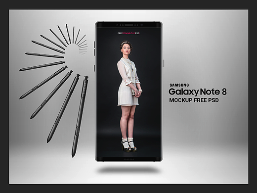 #提供源文件#手机模板Galaxy-Note-8-Mockup