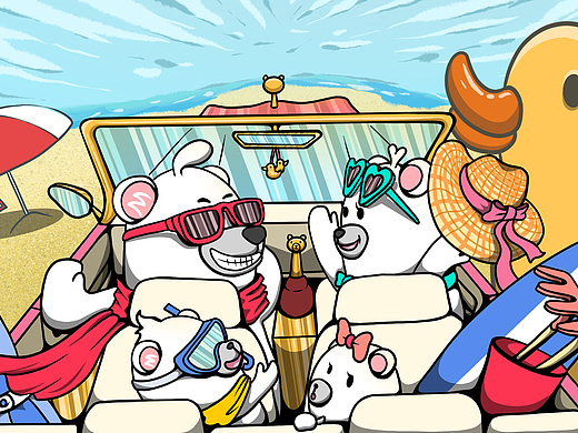 熊小美家庭旅行记（个人主页-ZMzUyNzYxNTY=） - 图案 - 站酷设计师水耗儿原创素材 - 站酷ZCOOL