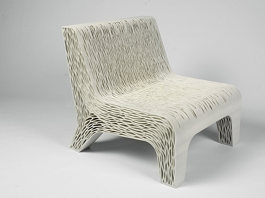 由lilian van daal设计的3D打印软椅 biomimicry