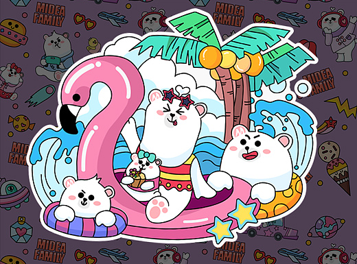 Midea Family 图案形象延展