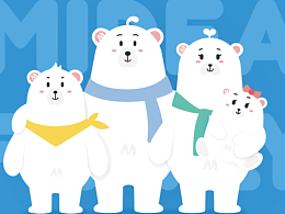 Midea Family 熊小美一家Q版設(shè)計(jì)