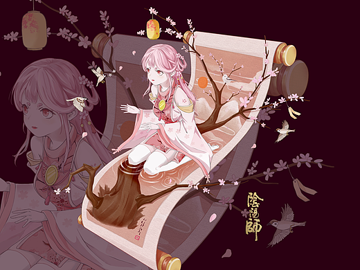 花鸟卷—雀啼樱飞