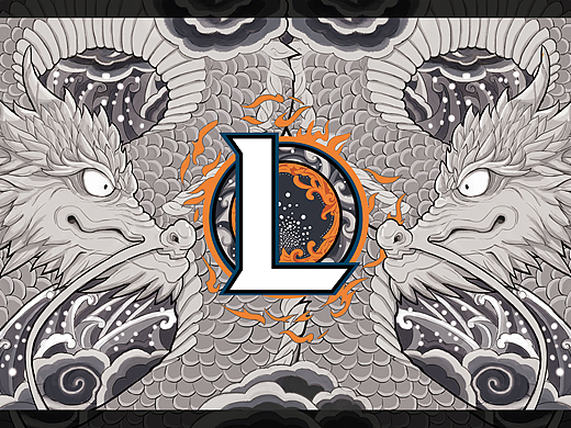 双龙戏珠 吉利联盟（个人主页-ZMjkzMjU5NzI=） - 图案 - 站酷设计师云卷和云舒原创素材 - 站酷ZCOOL