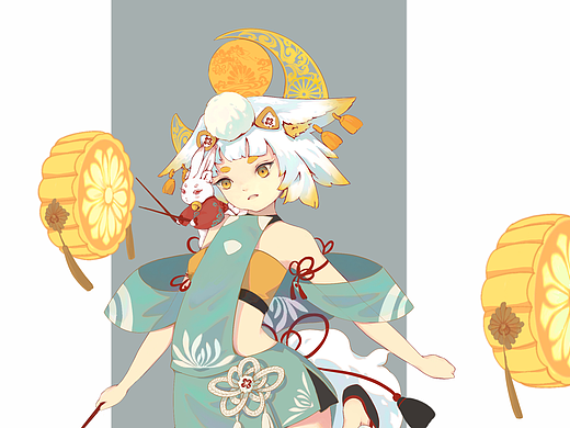 阴阳师——追月神·双黄莲月