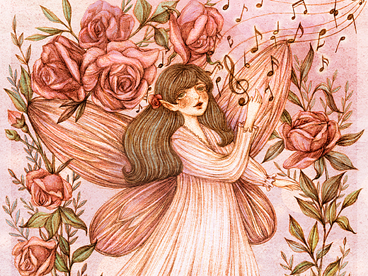 《鲜花和少女》商插