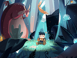 臨摹夢主題插畫