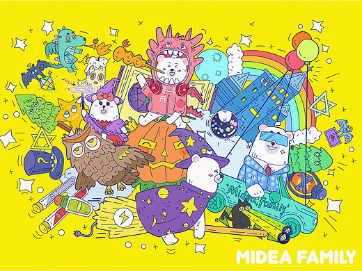 Midea faimly-魔法SHOW（个人主页-ZMzUxNDA5NTY=） - 图案 - 站酷设计师物体原创素材 - 站酷ZCOOL