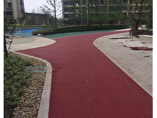 小区透水混凝土5000平方米施工工程案例效果图