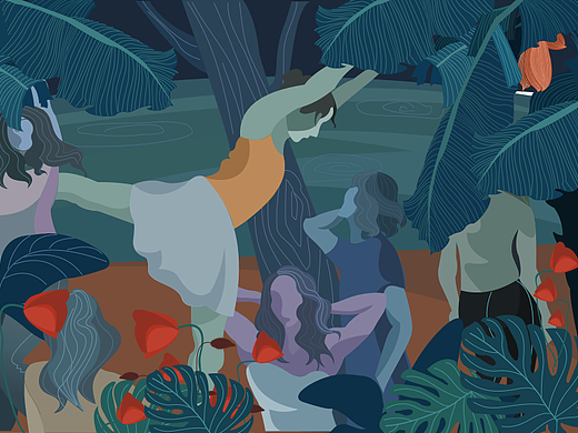 《舞·夜》（個人主頁-ZMjY1NTUzNTY=） - 圖案 - 站酷設計師余果子原創(chuàng)素材 - 站酷ZCOOL