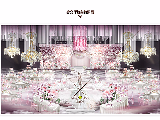 粉粉嫩嫩的季节-婚礼PSD效果图分解