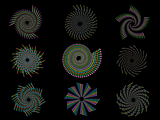 教程：AI制作彩点漩涡图