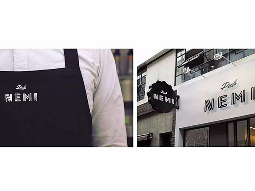 NEMI PUB logo design