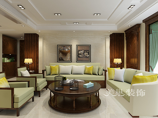 启福尚都180平方五室两厅两卫新古典装修案例样板间