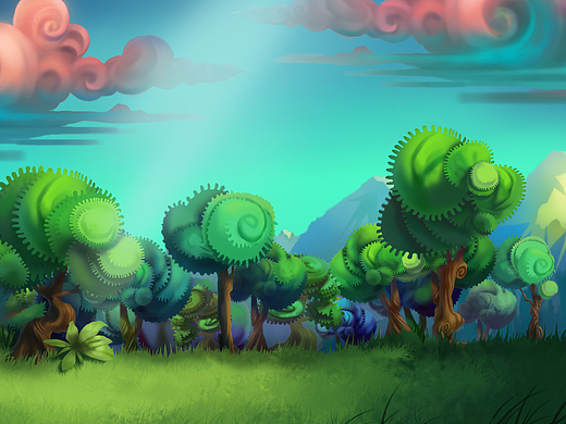 半临摹作品_森林