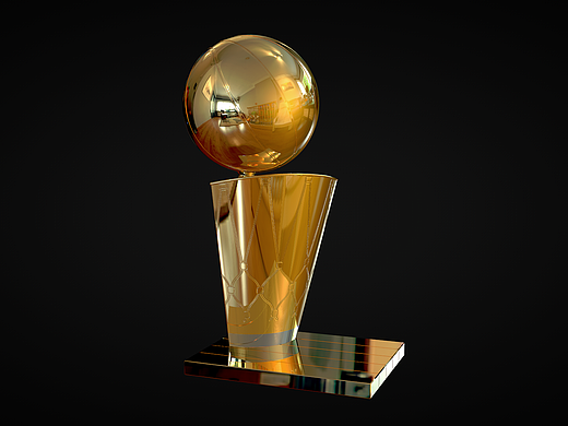 nba总冠军奖杯 nba championship trophy 3d三维全息