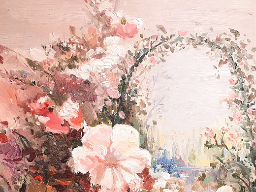 #西·绘# 关于花的油画