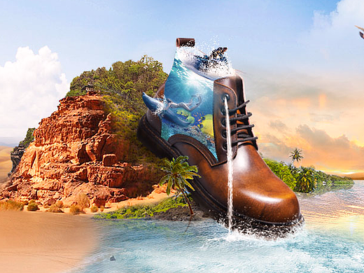 一个鞋子的合成（个人主页-ZMjIyODE0Njg=） - 海报 - 站酷设计师霁明原创素材 - 站酷ZCOOL