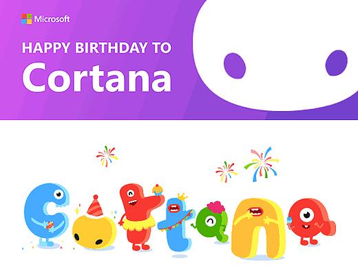 微软小娜（Cortana）三周年T恤设计