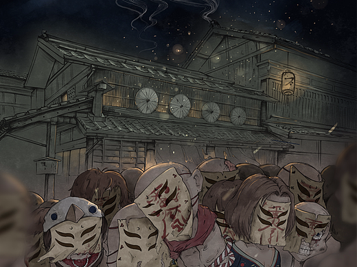 和歌 四目神 海报插画