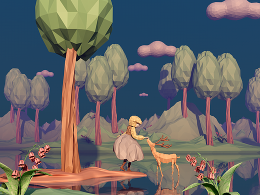 C4D-low poly