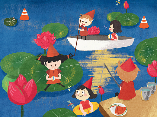 荷塘月色（个人主页-ZMjI1MTExOTY=） - 创作习作 - 站酷设计师果酱少女原创素材 - 站酷ZCOOL