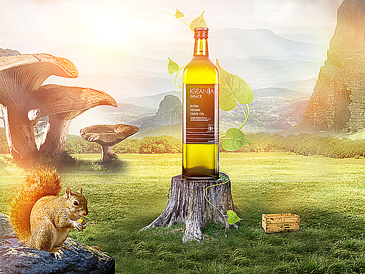 梦幻橄榄油海报合成-习作（个人主页-ZMjMxNjAyNjg=） - 海报 - 站酷设计师非鱼儿原创素材 - 站酷ZCOOL