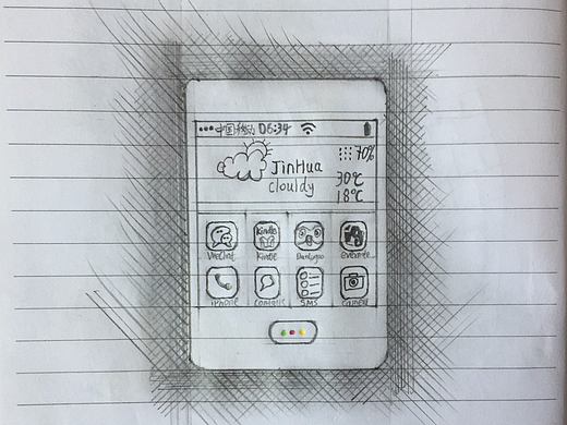 理想中的手机(线稿图)