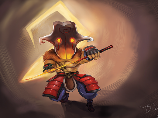 临摹一张DOTA2的壁纸，为了以前打游戏浪费的时光