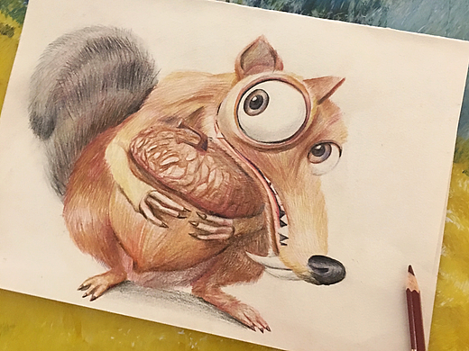 彩铅画