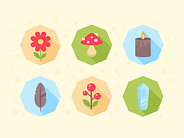 AI小教程--一組扁平的小清新icon