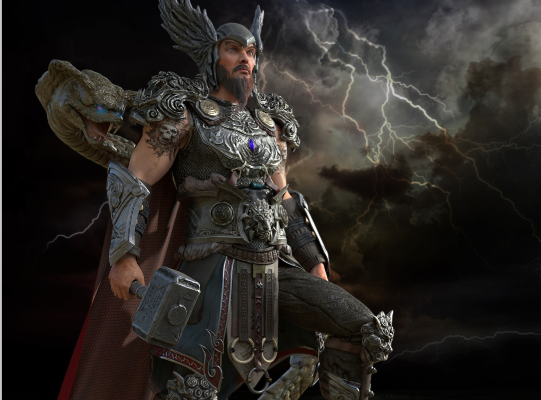 学生3D作品《雷神》_武汉CGWANG教育站酷ZCOOL