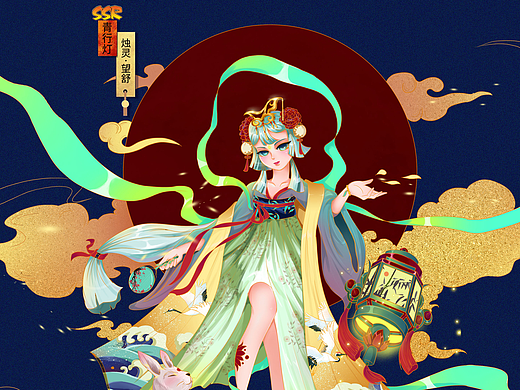 烛火·望舒 阴阳师青行灯典藏皮肤设计