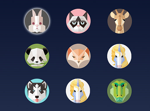 头像扁平化设计