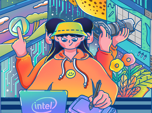 英特尔创意设计PC | 释放万千才华贴纸