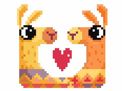 像素画 | 黄色羊驼系列【第一弹】