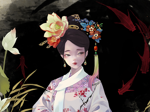 莲叶田田，帮别人画的安陵容