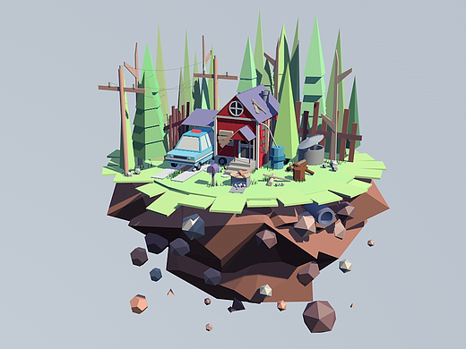 C4D-岛