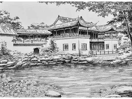 钢笔画