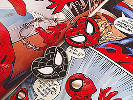 Spider-Man Love Pin 黑红蜘蛛情侣款徽章