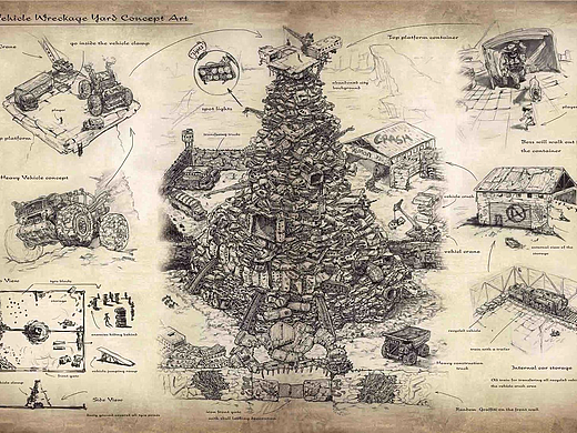 一些概念设计的铅笔稿！