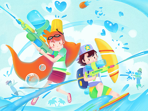 夏日攻略主题插画分享