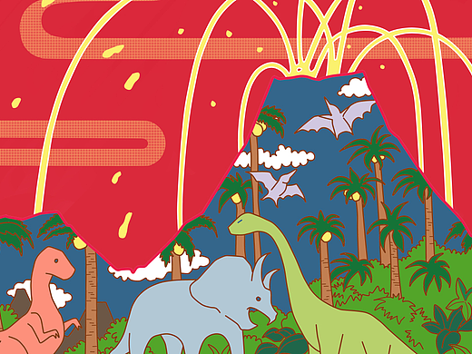 恐龙／鱼（个人主页-ZMjIzMjQ0MDg=） - 商业插画 - 站酷设计师明阿星原创素材 - 站酷ZCOOL