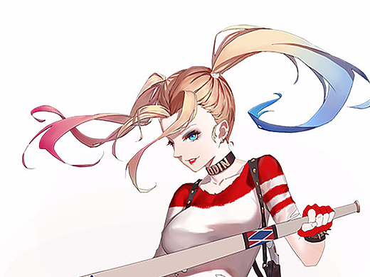小丑女插画