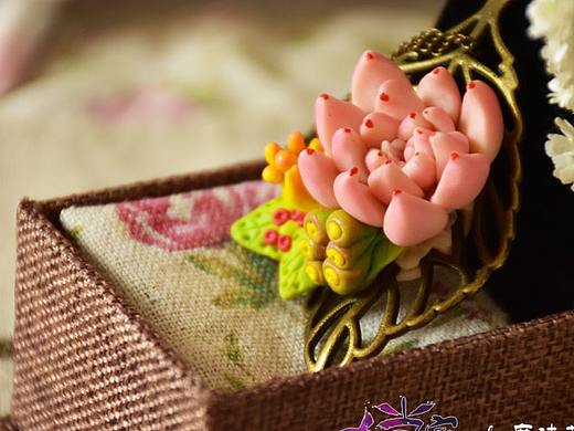 原创多肉项链（个人主页-ZMjIxMzE4NDg=） - 工艺品设计 - 站酷设计师大当家的魔法花园原创素材 - 站酷ZCOOL