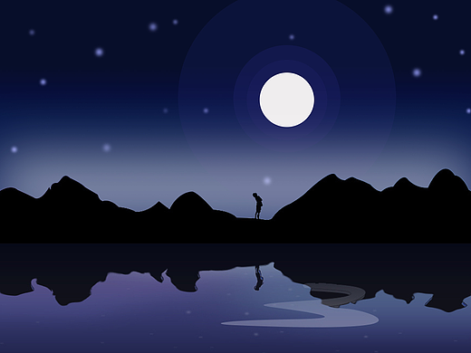 海邊，星空（個(gè)人主頁(yè)-ZMjM3MTAzMjQ=） - 藝術(shù)插畫 - 站酷設(shè)計(jì)師白花棘豆原創(chuàng)素材 - 站酷ZCOOL