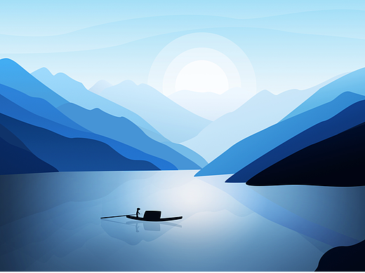 山水插画