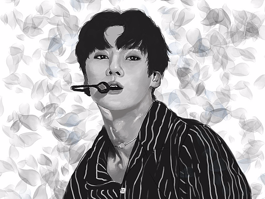 今天画的图是黄旼炫哟~~~（个人主页-ZMjM4OTAxMTY=） - 单幅漫画 - 站酷设计师JANNYEN原创素材 - 站酷ZCOOL