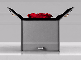 卡地亞紋理roseonly單朵厄瓜多爾永生花盒印乾包裝定做