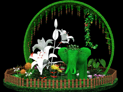 商业美陈#绿植动物（个人主页-ZMjMxMjUwNTI=） - 舞台美术 - 站酷设计师美陈小战灬原创素材 - 站酷ZCOOL