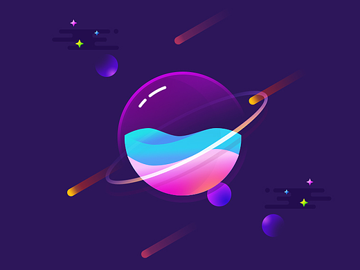 半透明渐变星球（个人主页-ZMjM1MDc2Mjg=） - 软件界面 - 站酷设计师沁柠原创素材 - 站酷ZCOOL